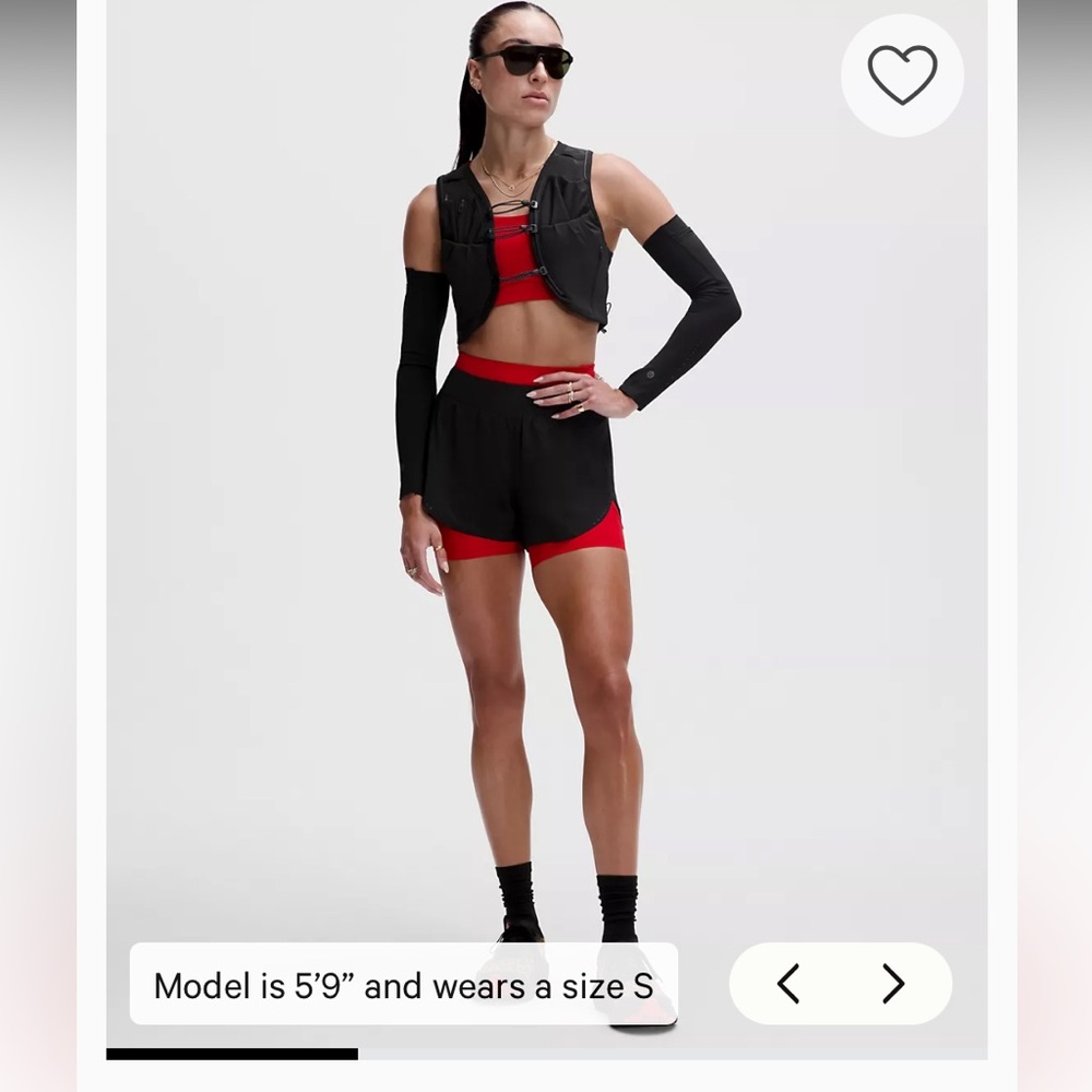 Nwot Fast and Free High-Rise Classic-Fit Split Short workout activewear $80